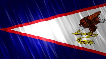 American Samoa with fabric material.の写真素材