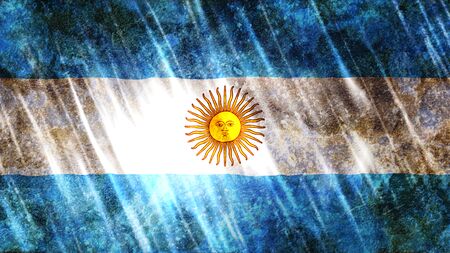 Argentina Flag with grunge texture.の写真素材