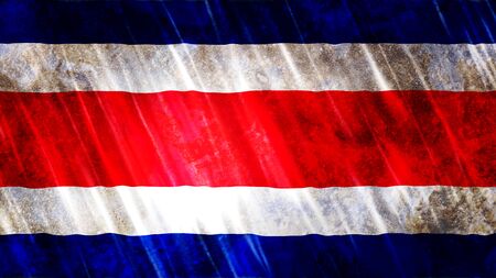 Costa Rica Flag with grunge texture.の写真素材