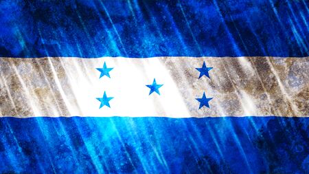 Honduras Flag with grunge textureの写真素材