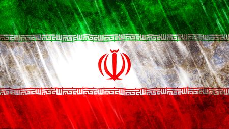 Iran Flag with grunge textureの写真素材
