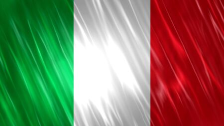 Italy Flag with fabric material.の写真素材