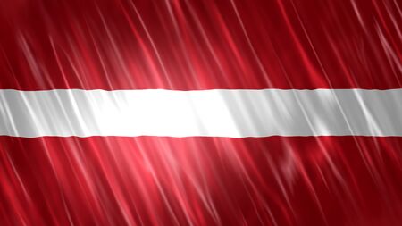 Latvia Flag with fabric material.の写真素材