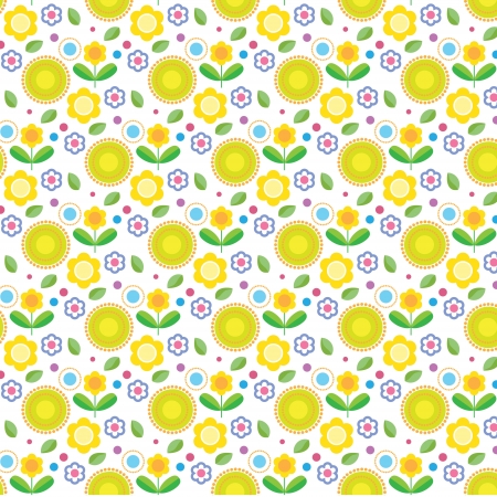 folower pastel color backgound patternのイラスト素材