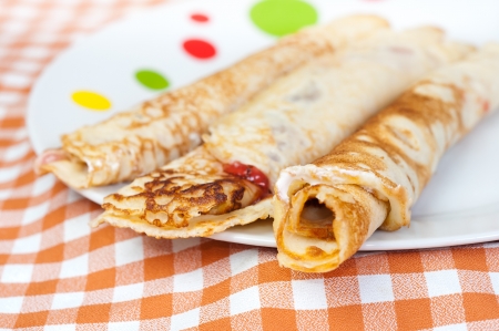Delicious traditional pancake compositionの写真素材