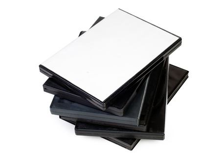 set case for dvds isolated on the white with pathの写真素材
