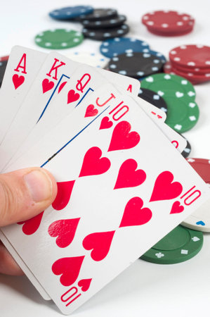 poker cards, games and betting and casinos chips