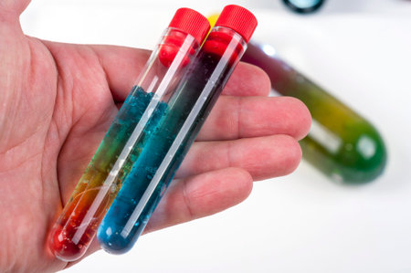 Experience chemical test tubes of colored gel light