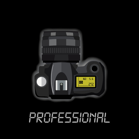 flat camera in the form of a sign - vector illustrationのイラスト素材