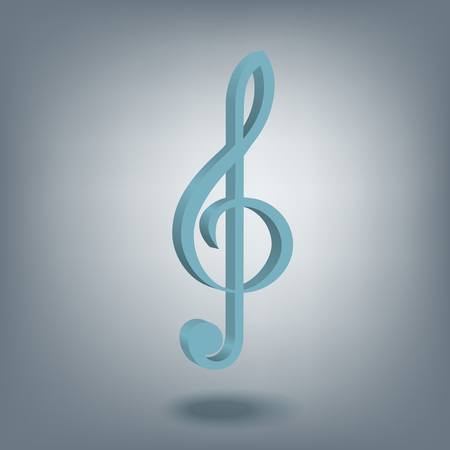 Musical abstraction - Treble clef abstract vector symbolのイラスト素材
