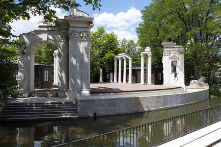 Lazienki park - Royal Baths Park in Warsawのeditorial素材