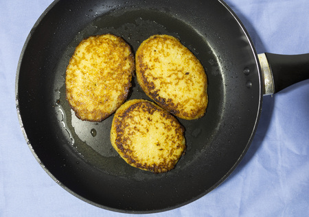 homemade Polish potato pancakes - a national dishの写真素材