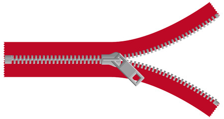 illustration of red zipのイラスト素材