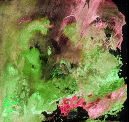 bright painted watercolor textures on paperの写真素材