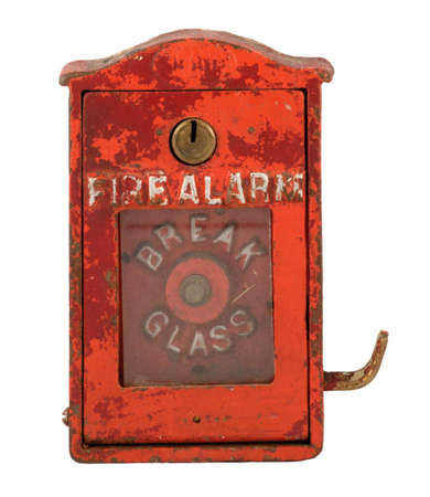 Old, worn fire alarm box.の写真素材