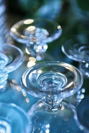 Closeup of Champagne Glassesの写真素材