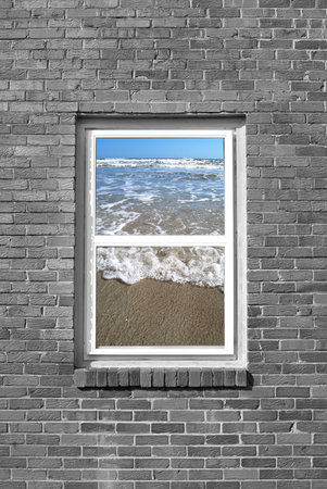 window view of ocean