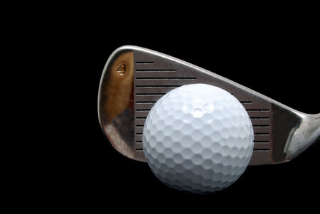 golf club and ballの写真素材