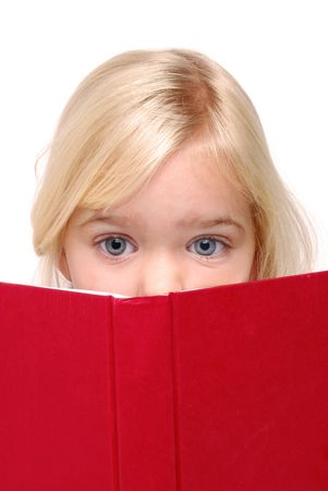 child reading a bookの写真素材