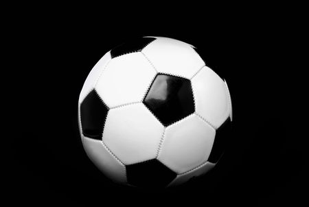 soccer ball black backgroundの写真素材