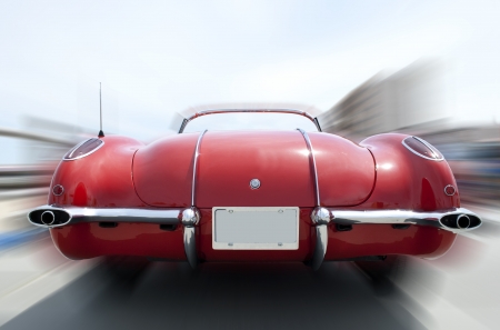 sports car with blur motionの写真素材