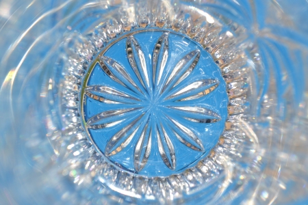 glass abstract with blue backgroundの写真素材