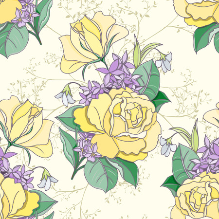 flower  seamless pattern can be used for wallpaper, website background, textile printingのイラスト素材