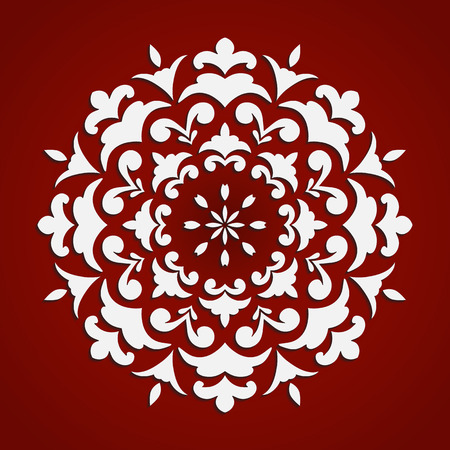 Mandala decorative element. Hand drawn mandala element can be used as invitation card for wedding, birthday and other holiday background. Islam, Arabic and Indian motifs. Vintage decorative element.のイラスト素材