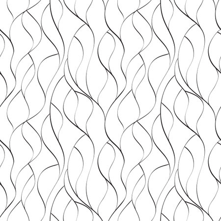 Seamless abstract line pattern can be used for wallpaper, website background, wrapping paper. Monochrome hair pattern. Abstract design.のイラスト素材
