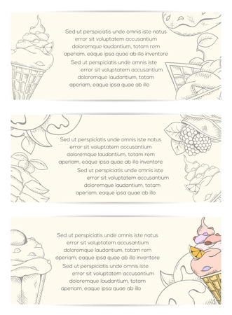 Cupcake card. Invitation of sweat cupcakes. Cupcake background can be used as invitation card for wedding, birthday and other holiday and summer background. Vector illustration.のイラスト素材