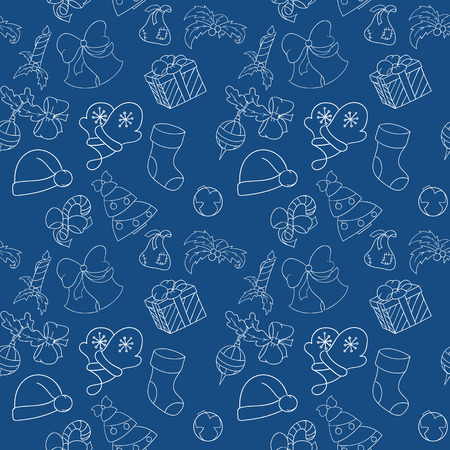 Christmas and New Year pattern can be used for wallpaper, website background, wrapping paperのイラスト素材