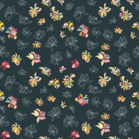 Seamless flower patternのイラスト素材
