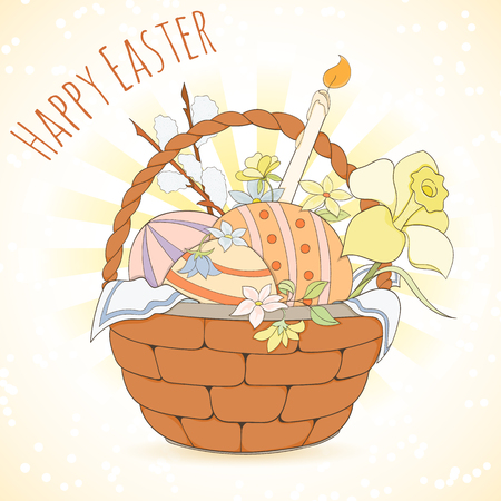 Happy Easter cardのイラスト素材