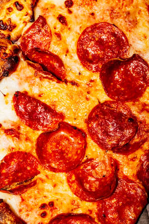 A close up of a slice of pizza. High quality photoの写真素材