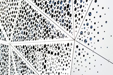 Geometric silver background with rhombus, triangle and circles. Modern silver background.の写真素材