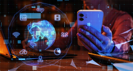 Big date. Concept Data storage, world wide web, media, internet, cloud storage, data protection....