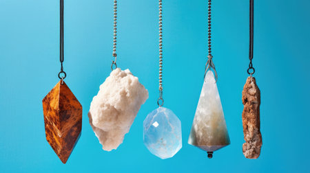 Set of gemstone crystals. Minerals for esoteric crystal ritual. spiritual Magic practice, relaxation, meditation, life balance. Wiccan Witchcraft. Reiki therapyの素材