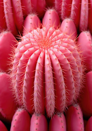 Beautiful cactus pattern. Tropical floral background. Summer succulent motifの素材