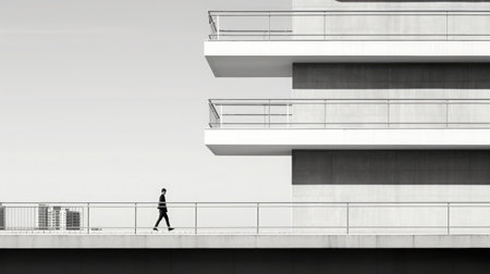 minimalist abstract geometric composition of urban landscape. Cityscape conceptの素材