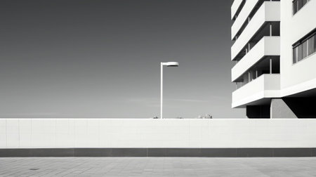 minimalist abstract geometric composition of urban landscape. Cityscape conceptの素材