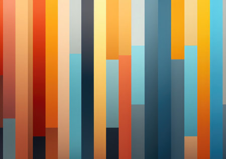 Abstract geometric background vivid color wave shapes. Interior design print.の素材