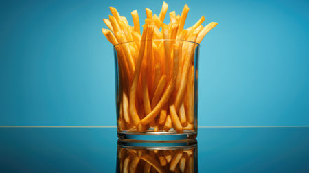 Shoestring fries are thin, crispy French fries that are cut into matchstick-like stripsの素材