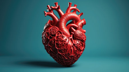 American Heart Month Concept, Creative minimalistic concept.の素材