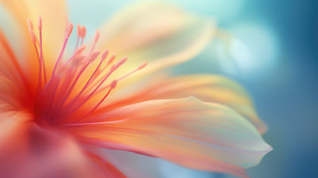 flying exclusive flowers against the background of the summer sky, bottom viewの素材