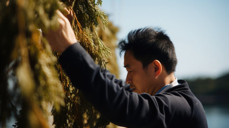 Diverse seaweed species being cultivated in underwater gardens, promoting marine biodiversity.の素材