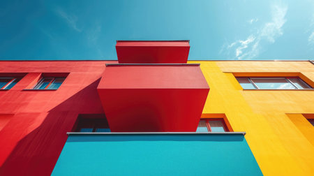 Architectural Photography, minimalist abstract geometric composition of urban landscape. Cityscape concept.の素材