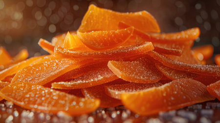 National Candied Orange Peel Day. Bright citrus sweets.の素材