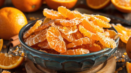 National Candied Orange Peel Day. Bright citrus sweets.の素材
