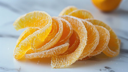 National Candied Orange Peel Day. Bright citrus sweets.の素材