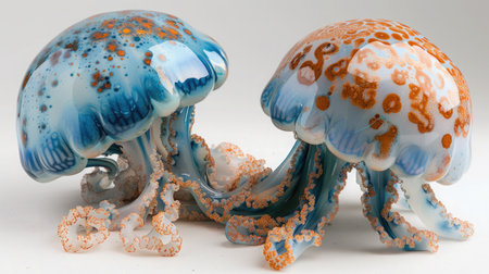 Eco-friendly jellyfish home decor inspired by sea life with jellyfish accentsの素材